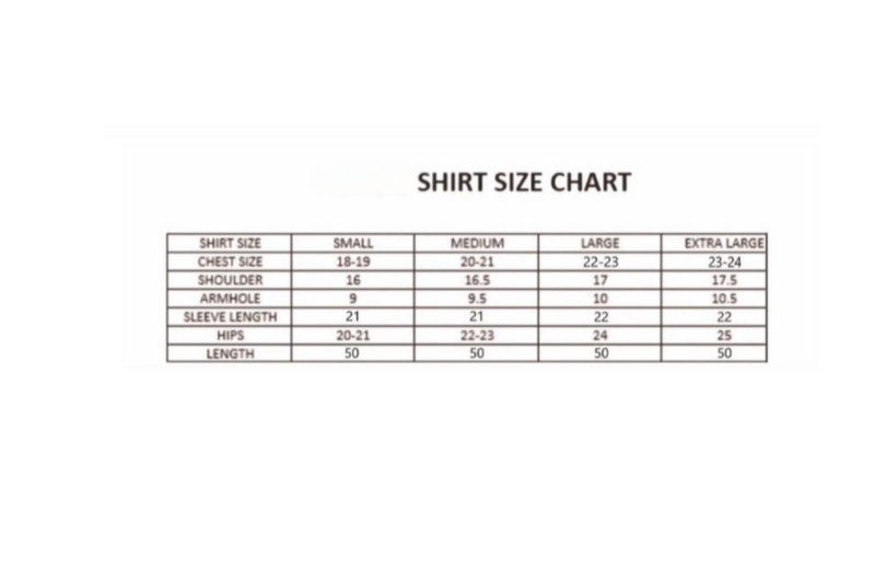Size chart for ALBA